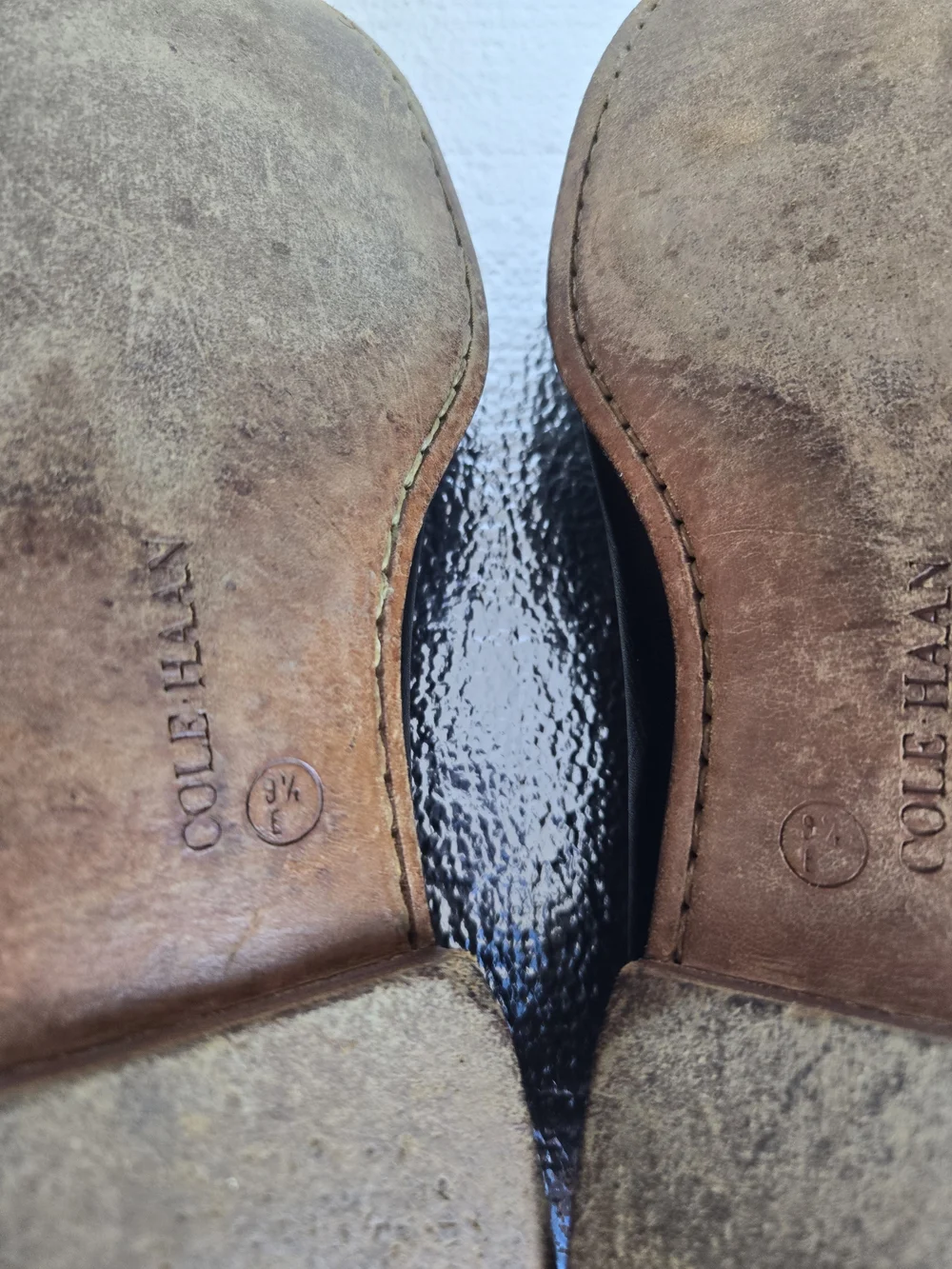 Cole Haan Brown Leather Tassel Slip-On Loafers